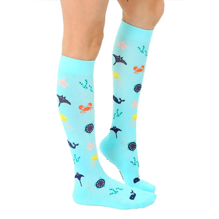 Under the Sea compression socks