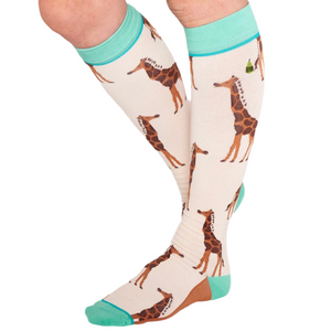 Giraffes compression socks - cotton rich