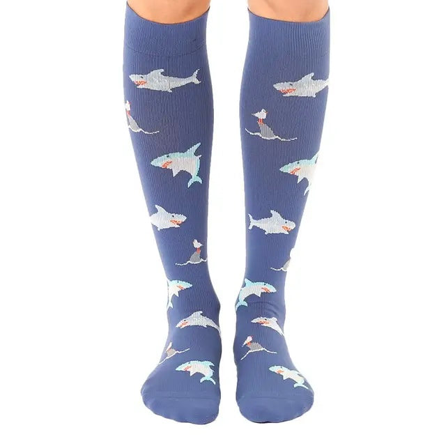 Shark compression socks