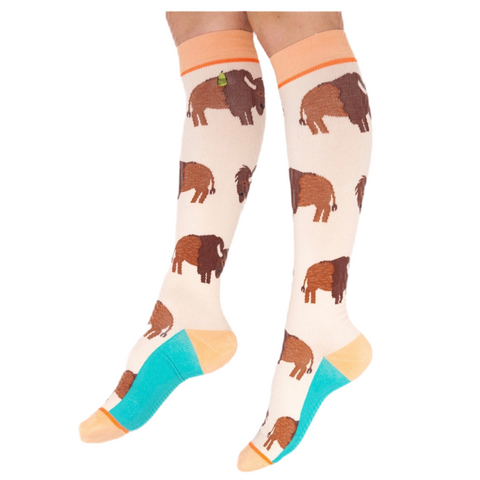 Bison compression socks - cotton rich