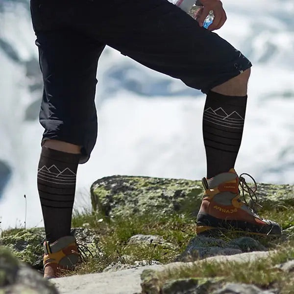 HappyWool Merino wool-blend compression boot socks - Charcoal – Compression  Socks Canada